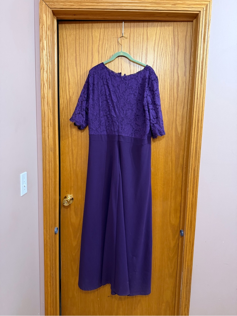 Purple Lace Top Maxi Dress